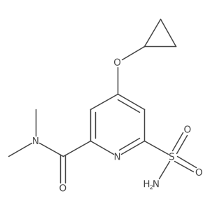 4-Cyclopropoxy-N,N-dimethyl-6-sulfamoylpicolinamide结构式