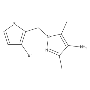 1-[(3-bromothiophen-2-yl)methyl]-3,5-dimethyl-1H-pyrazol-4-amine Structure