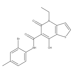 N-(2-bromo-4-methylphenyl)-4-ethyl-7-hydroxy-5-oxo-4H,5H-thieno[3,2-b]pyridine-6-carboxamide Structure