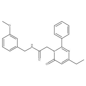 2-(4-ethyl-6-oxo-2-phenylpyrimidin-1(6H)-yl)-N-(3-methoxybenzyl)acetamide结构式