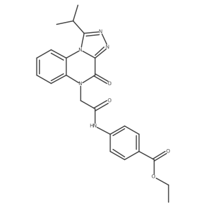 ethyl 4-(2-(1-isopropyl-4-oxo-[1,2,4]triazolo[4,3-a]quinoxalin-5(4H)-yl)acetamido)benzoate结构式