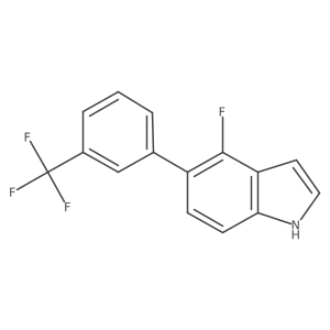 4-Fluoro-5-(3-(trifluoromethyl)phenyl)indole Structure