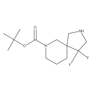 tert-Butyl 4,4-difluoro-2,7-diazaspiro[4.5]decane-7-carboxylate结构式