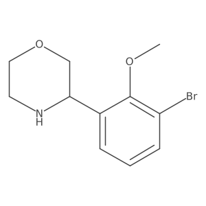 3-(3-Bromo-2-methoxyphenyl)morpholine结构式