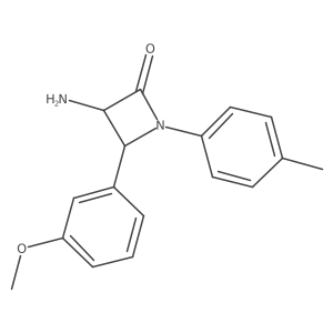 3-Amino-4-(3-methoxyphenyl)-1-(p-tolyl)azetidin-2-one结构式
