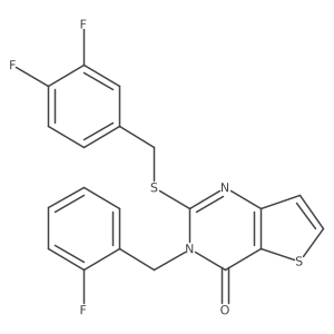 2-[(3,4-difluorobenzyl)sulfanyl]-3-(2-fluorobenzyl)thieno[3,2-d]pyrimidin-4(3H)-one结构式