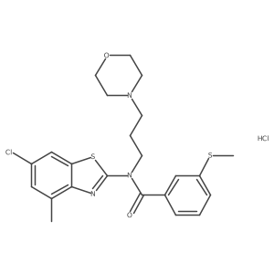 N-(6-chloro-4-methylbenzo[d]thiazol-2-yl)-3-(methylthio)-N-(3-morpholinopropyl)benzamide hydrochloride Structure