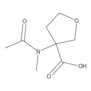 3-(N-methylacetamido)oxolane-3-carboxylic acid Structure