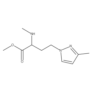 methyl 4-(3-methyl-1H-pyrazol-1-yl)-2-(methylamino)butanoate结构式