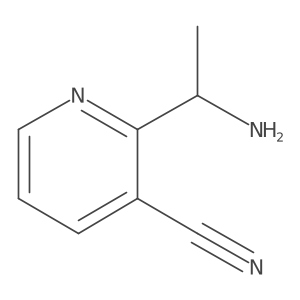 (R)-2-(1-Aminoethyl)nicotinonitrile结构式