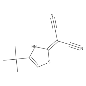 2-(4-(tert-Butyl)thiazol-2(3H)-ylidene)malononitrile结构式