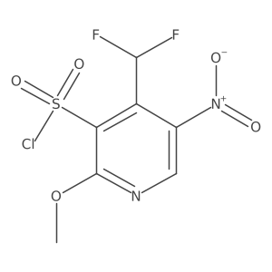 4-(Difluoromethyl)-2-methoxy-5-nitropyridine-3-sulfonyl chloride Structure
