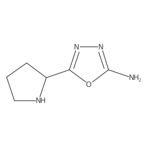 5-(Pyrrolidin-2-yl)-1,3,4-oxadiazol-2-amine Structure