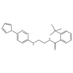 N-(2-((6-(1H-pyrrol-1-yl)pyridazin-3-yl)amino)ethyl)-2-(trifluoromethyl)benzamide Structure