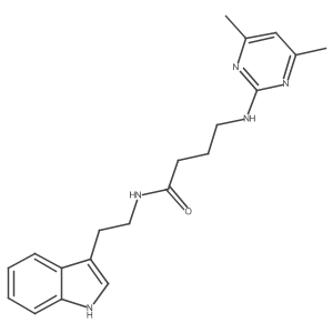 4-[(4,6-dimethylpyrimidin-2-yl)amino]-N-[2-(1H-indol-3-yl)ethyl]butanamide Structure