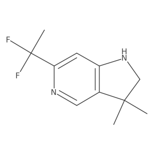 6-(1,1-Difluoroethyl)-3,3-dimethyl-2,3-dihydro-1H-pyrrolo[3,2-c]pyridine结构式