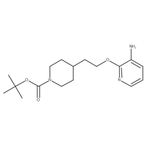Tert-butyl 4-[2-(3-aminopyridin-2-yl)oxyethyl]piperidine-1-carboxylate结构式