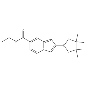 Ethyl 2-(4,4,5,5-tetramethyl-1,3,2-dioxaborolan-2-yl)indolizine-7-carboxylate Structure
