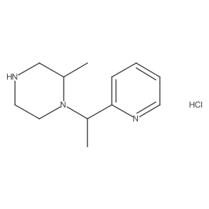 2-Methyl-1-(1-(pyridin-2-yl)ethyl)piperazine hydrochloride结构式