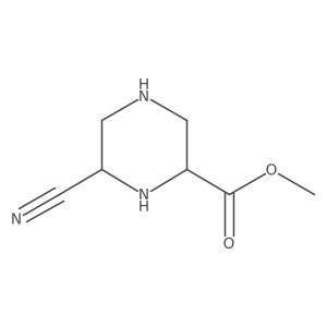 Methyl 6-cyanopiperazine-2-carboxylate结构式
