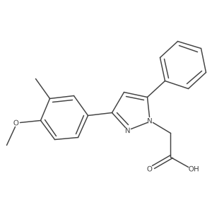 3-(4-Methoxy-3-methylphenyl)-5-phenyl-1H-pyrazole-1-acetic acid结构式