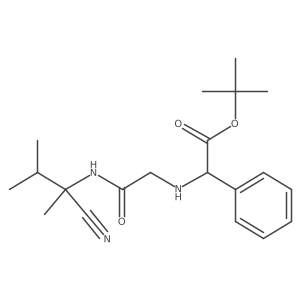 tert-butyl (2R)-2-({[(1-cyano-1,2-dimethylpropyl)carbamoyl]methyl}amino)-2-phenylacetate结构式