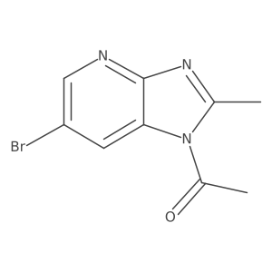 1-(6-bromo-2-methyl-1H-imidazo[4,5-b]pyridin-1-yl)ethanone结构式