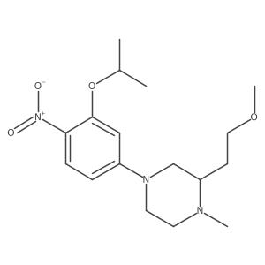 2-(2-Methoxyethyl)-1-methyl-4-[4-nitro-3-(propan-2-yloxy)phenyl]piperazine结构式