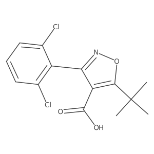 5-Tert-butyl-3-(2,6-dichlorophenyl)isoxazole-4-carboxylic acid结构式