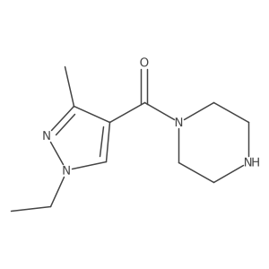 (1-Ethyl-3-methylpyrazol-4-yl)-piperazin-1-ylmethanone结构式
