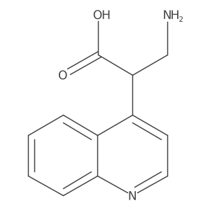 3-Amino-2-(quinolin-4-yl)propanoic acid结构式