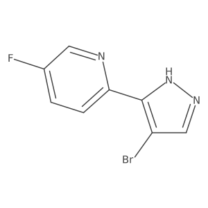 2-(4-bromo-1H-pyrazol-3-yl)-5-fluoropyridine结构式