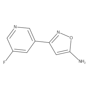 3-(5-Fluoropyridin-3-yl)-1,2-oxazol-5-amine结构式
