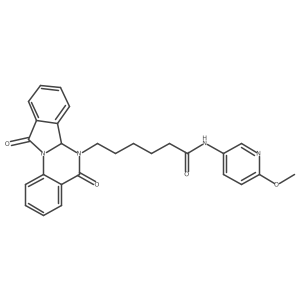 6-(5,11-dioxo-6a,11-dihydroisoindolo[2,1-a]quinazolin-6(5H)-yl)-N-(6-methoxypyridin-3-yl)hexanamide结构式