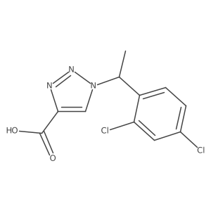 1-(1-(2,4-Dichlorophenyl)ethyl)-1H-1,2,3-triazole-4-carboxylic acid结构式