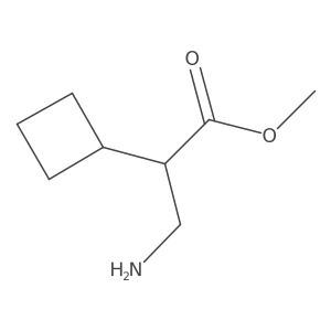 Methyl 3-amino-2-cyclobutylpropanoate结构式