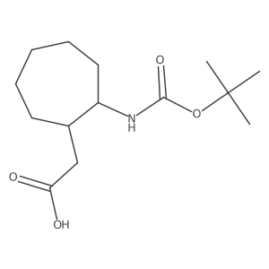 2-(2-{[(Tert-butoxy)carbonyl]amino}cycloheptyl)acetic acid结构式