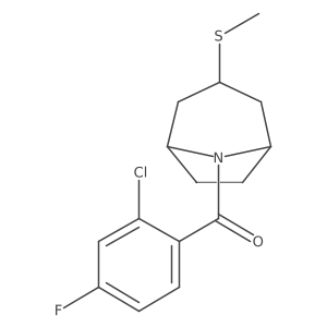 (2-chloro-4-fluorophenyl)((1R,5S)-3-(methylthio)-8-azabicyclo[3.2.1]octan-8-yl)methanone Structure