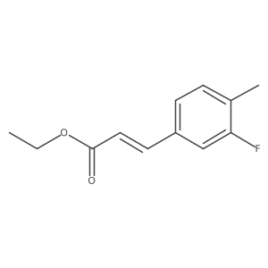 Ethyl (2E)-3-(3-fluoro-4-methylphenyl)prop-2-enoate结构式