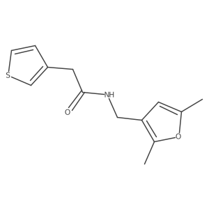N-((2,5-dimethylfuran-3-yl)methyl)-2-(thiophen-3-yl)acetamide结构式
