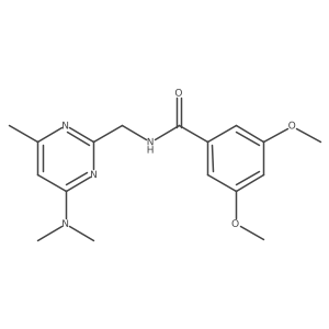 N-((4-(dimethylamino)-6-methylpyrimidin-2-yl)methyl)-3,5-dimethoxybenzamide结构式