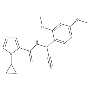 N-[cyano(2,4-dimethoxyphenyl)methyl]-1-cyclopropyl-1H-pyrrole-2-carboxamide结构式