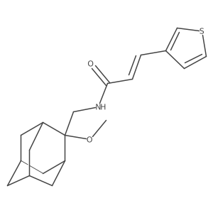 (E)-N-(((1R,3S,5r,7r)-2-methoxyadamantan-2-yl)methyl)-3-(thiophen-3-yl)acrylamide Structure