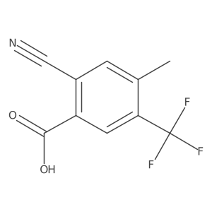 Benzoic acid, 2-cyano-4-methyl-5-(trifluoromethyl)-结构式