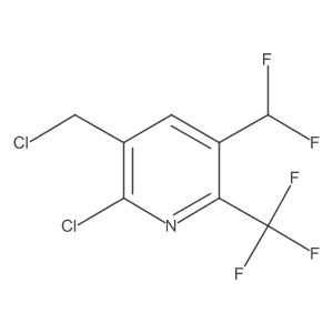 2-Chloro-3-(chloromethyl)-5-(difluoromethyl)-6-(trifluoromethyl)pyridine Structure