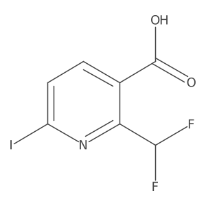 2-(Difluoromethyl)-6-iodopyridine-3-carboxylic acid结构式