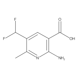 2-Amino-5-(difluoromethyl)-6-methylnicotinic acid结构式