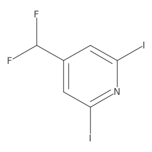 4-(Difluoromethyl)-2,6-diiodopyridine Structure