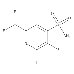6-(Difluoromethyl)-2,3-difluoropyridine-4-sulfonamide Structure