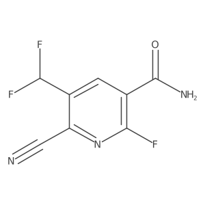 6-Cyano-5-(difluoromethyl)-2-fluoronicotinamide Structure